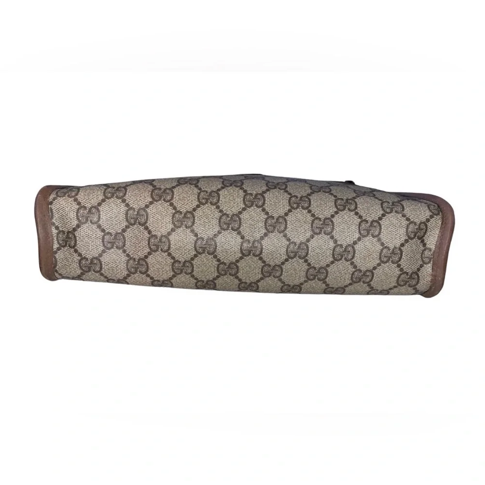 Authentic Vintage Gucci Clutch/Pouch, GG monogram, English Tan Trim - Picture 3 of 10